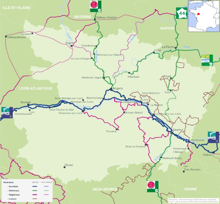 Le Maine et Loire  territoire cyclable  V lo Territoires